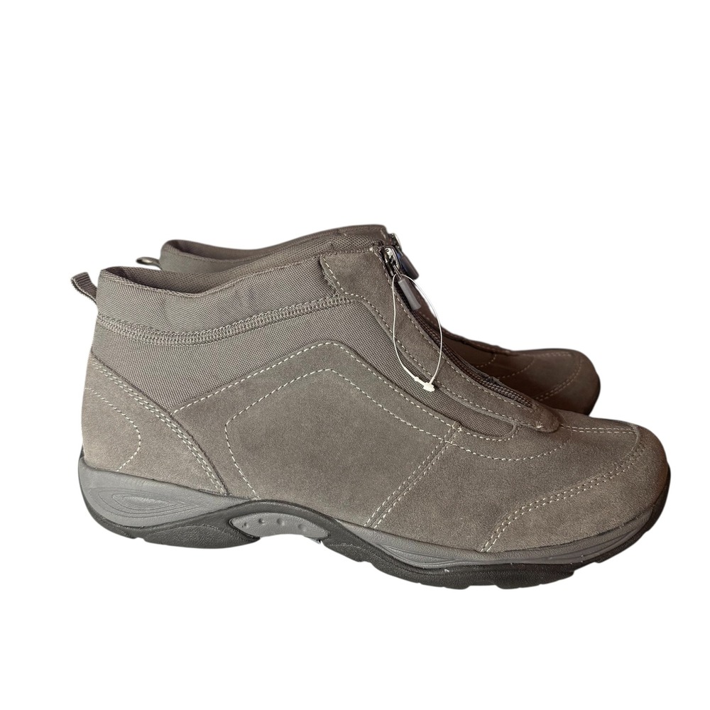 Easy Spirit Explore 24 Women's Ankle‎ Boots Gray Suede Leather Zip Up Size 10 M
